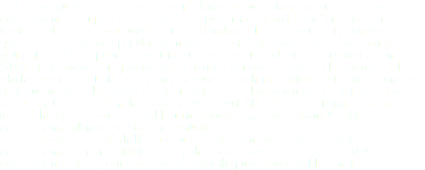  The next question—one whose answer is long overdue—is how more modern pulse-measurement techniques, which do yield the pulse intensity and phase for a stable train of identical pulses, react to an unstable train of random pulses. So we recently considered this question for the two most popular techniques in use today: frequency-resolved optical gating (FROG) and spectral-phase interferometry for direct electric-field reconstruction (SPIDER). To answer this question, we performed a simple analytical calculation for SPIDER, which shows that SPIDER actually only measures the coherent artifact! Nice simulations by grad students Michelle Rhodes and Justin Ratner, in collaboration with Gunter Steinmeyer and Randy Bartels, confirm the problem. As a result, SPIDER cannot distinguish a stable train of short pulses from an unstable train of much longer ones. Many SPIDER measurements will now need to be re-evaluated. On the other hand, Michelle's and Justin's simulations also show that FROG measurements are more reliable, yielding the correct pulse length. Indeed, FROG measurements actually can also reveal whether the pulse train is stable or not.